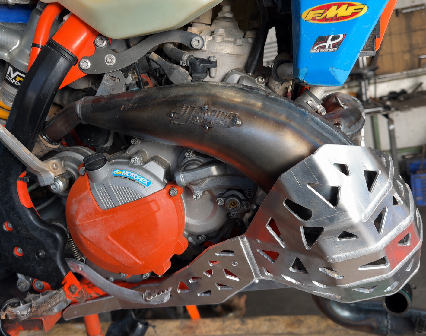 Bufanda JJ racing Works para KTM HUSQVARNA 250 300 EXC XC TE TX 17-18 (Carb) 19 TPI SX TC 16-18